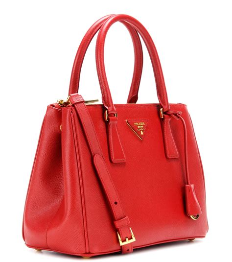 galleria small leather tote handbag by prada